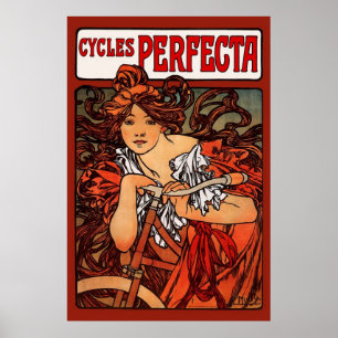 Affiche de vélo Mucha Art Nouveau Cycles