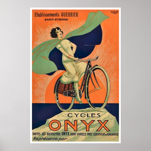 Affiche de vélo Onyx Cycles Art de cyclisme Cyclis (Devant)