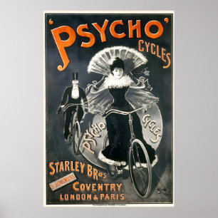 Affiche de vélo Psycho Cycles