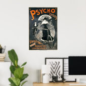 Affiche de vélo Psycho Cycles (Bureau à domicile)