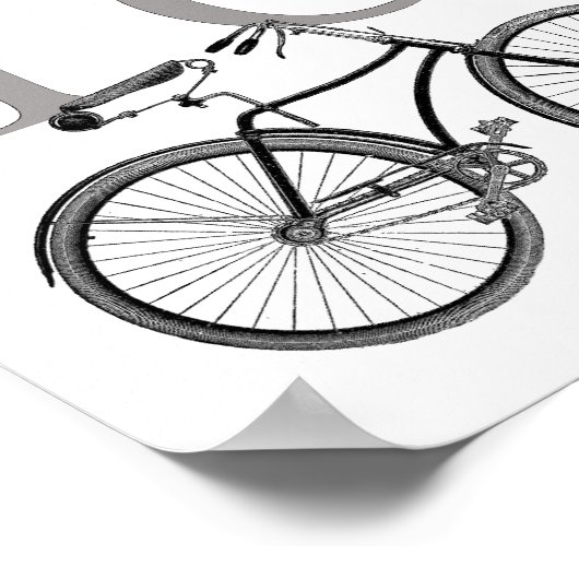 Affiche de vélo rétro (Coin)