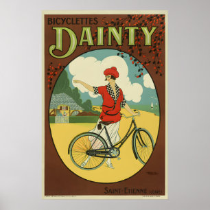 Affiche de vélo vintage délicat de vélos