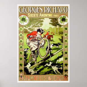 Affiche de vélo vintage Georges Richard Cycles