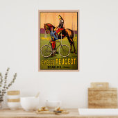 Affiche de vélo vintage Peugeot (Cuisine)