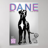 Affiche de vente de chiot Dogue Allemand (Devant)