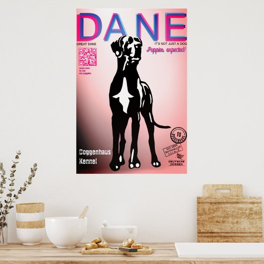 Affiche de vente de chiot Great Dane spécial (Cuisine)