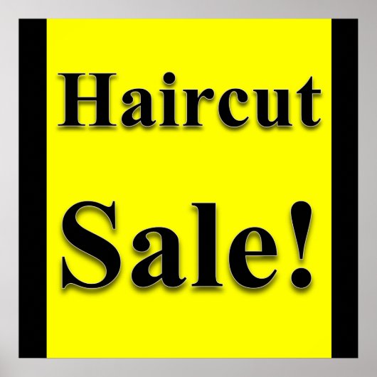 Affiche de vente de coupe de cheveux mate (Devant)