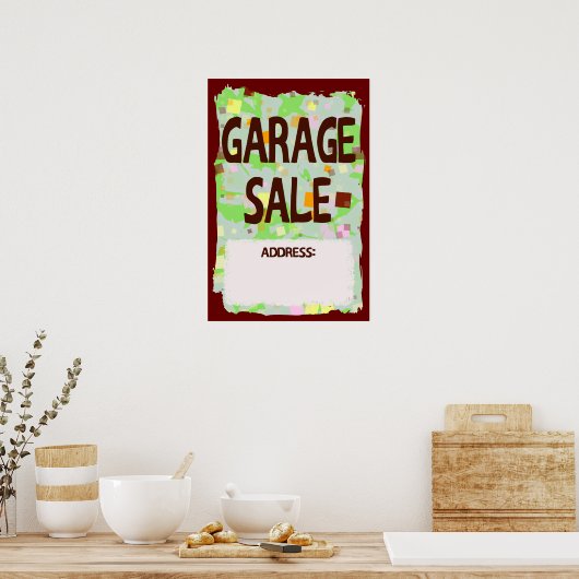 AFFICHE DE VENTE DE GARAGE (Cuisine)