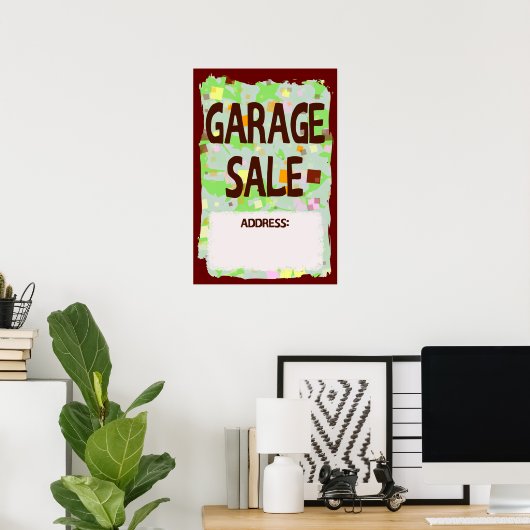 AFFICHE DE VENTE DE GARAGE (Bureau à domicile)
