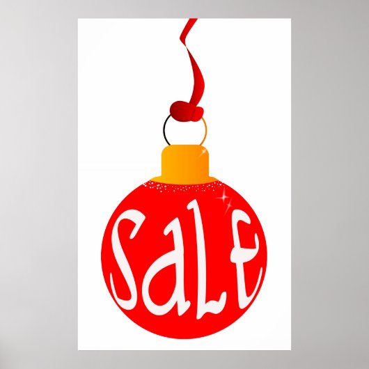 Affiche de vente de Noël. (Devant)