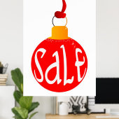 Affiche de vente de Noël. (Bureau à domicile)