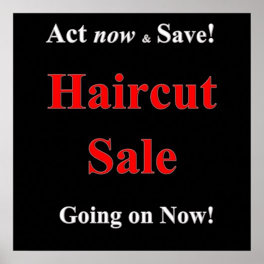 Affiche de vente pour coupe de cheveux Matte Act N (Devant)