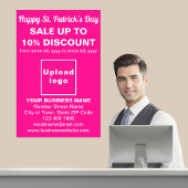 Affiche de vente pour la Saint-Patrick en rose pou