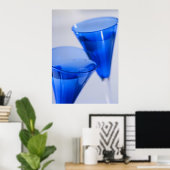 Affiche de verres à vin contemporains (Bureau à domicile)