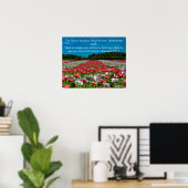 Affiche de verset biblique avec photo de champ de (Bureau à domicile)