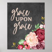 Affiche de verset biblique Grâce sur Grâce (Devant)