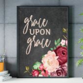 Affiche de verset biblique Grâce sur Grâce