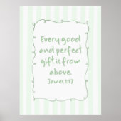 Affiche de verset biblique Jacques 1:17 Chaque don (Devant)