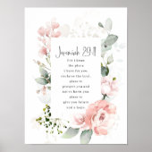 Affiche de verset biblique Jérémie 29:11 (Devant)