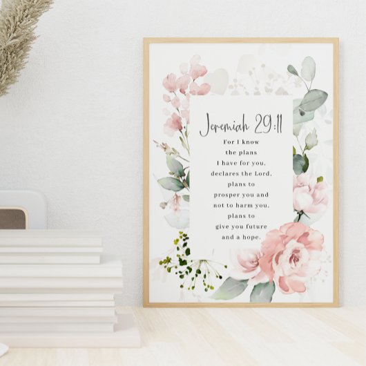 Affiche de verset biblique Jérémie 29:11