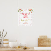 Affiche de vêtements de bébé coquette rose Favors  (Cuisine)