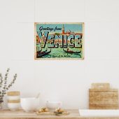 Affiche de vieilles salutations de Venise (Cuisine)