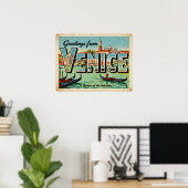 Affiche de vieilles salutations de Venise (Bureau à domicile)