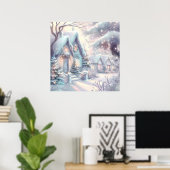 Affiche de village de Noël (Bureau à domicile)