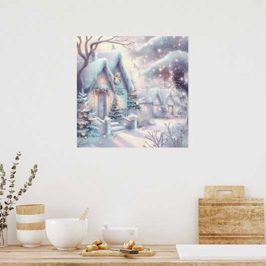 Affiche de village de Noël (Cuisine)