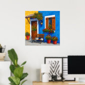 Affiche de village inspirée de Venise – Impression (Bureau à domicile)