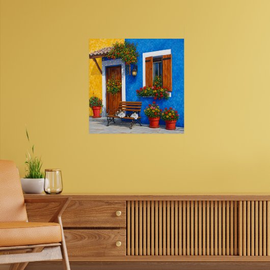 Affiche de village inspirée de Venise – Impression (Salon 2)