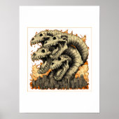 Affiche de ville de monstre géant squelettique Kai (Devant)