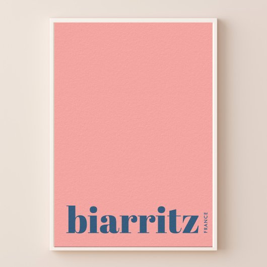 Affiche de ville moderne Biarritz France