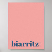 Affiche de ville moderne Biarritz France (Devant)
