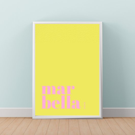 Affiche de ville moderne Marbella Espagne