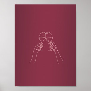 Affiche de vin Cheers