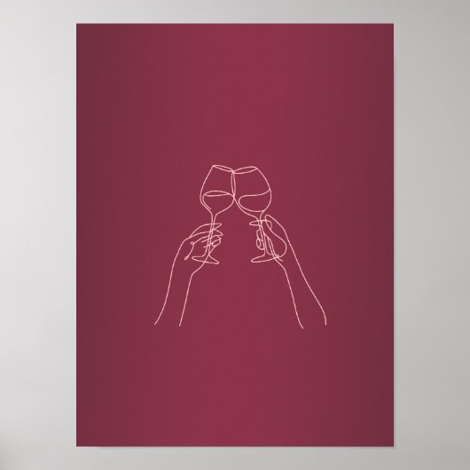 Affiche de vin Cheers (Devant)