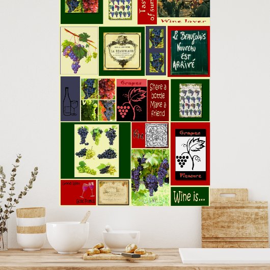 Affiche de vin, vin français (Cuisine)