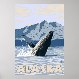 Affiche de Vintage voyage de baleine