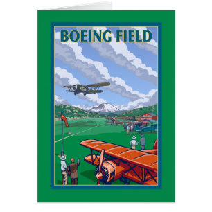 Affiche de Vintage voyage de champ de Boeing