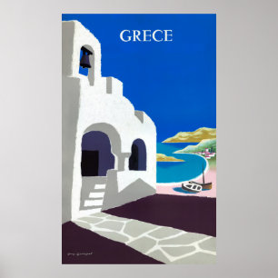 Affiche de Vintage voyage de la Grèce reconstituée