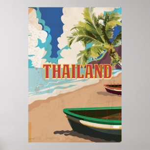 Affiche de Vintage voyage de la Thaïlande