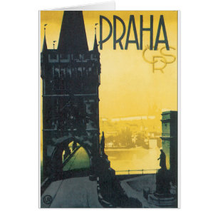 Affiche de Vintage voyage de Praha