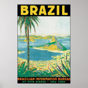 Affiche de Vintage voyage du Brésil