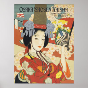 Affiche de Vintage voyage du Japon