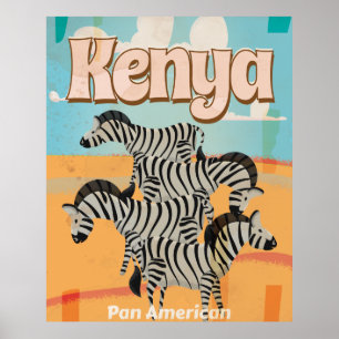 Affiche de Vintage voyage du Kenya
