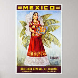 Affiche de Vintage voyage du Mexique reconstituée
