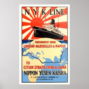 Affiche de Vintage voyage - Londres Japon