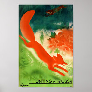 Affiche de Vintage voyage restaurée de la chasse e
