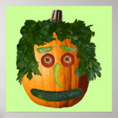 Affiche de visage de citrouille non coupée (Devant)